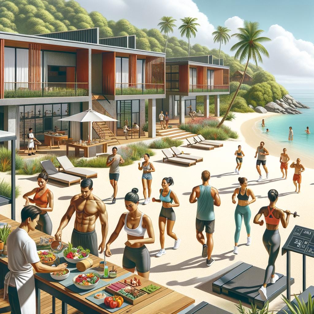 Beach Fitness Retreat Centers Luxurious beachfront venue for fitness retreats at top-ranked centers